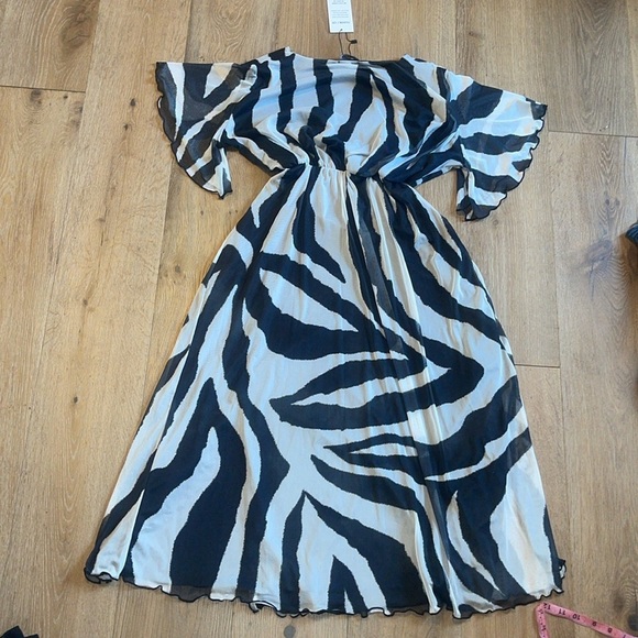 NWT new. fashion szn plus size zebra mesh maxi dress size 14 - Picture 7 of 7